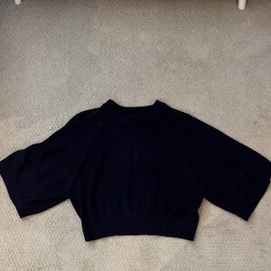 Navy blue painter Knit Sweater